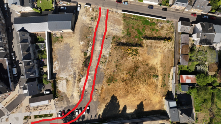 La future rue Annette Lajon reliera la place du 14-juillet à la rue de la Chaussée.
