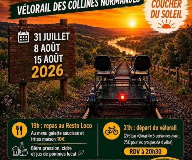 Soirée nocture au Vélorail des Collines Normandes
